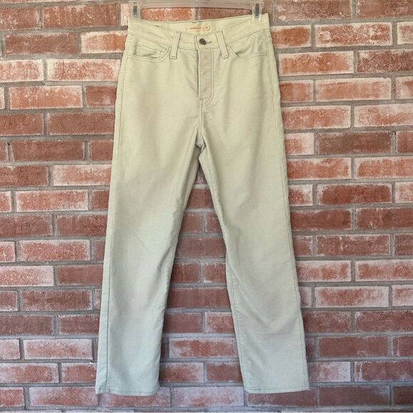 Levi’s Wedgie Straight Button Fly Corduroy Pants Women’s 27 Mint Green - Picture 2 of 10